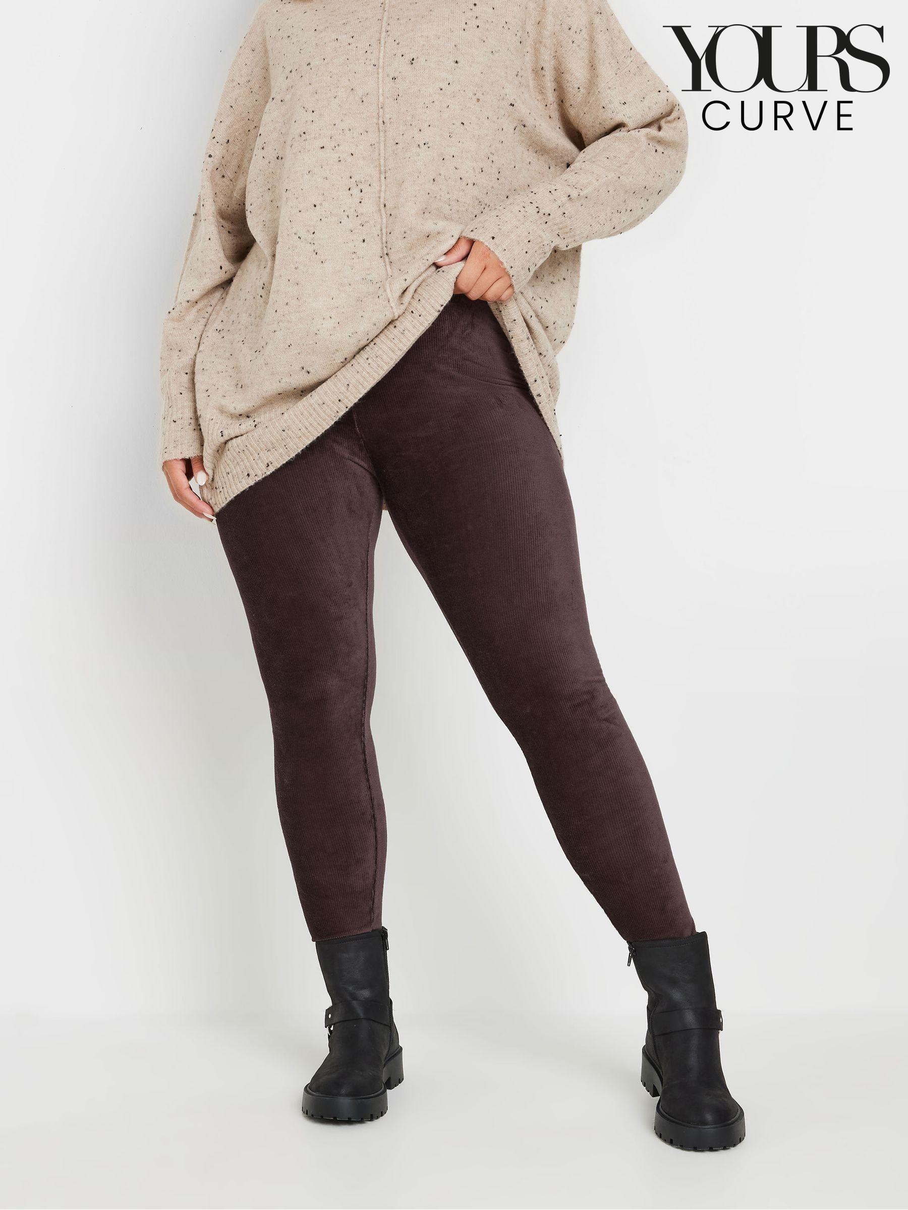 Buy Women s Leggings Yours Curve Brown Online Next USA