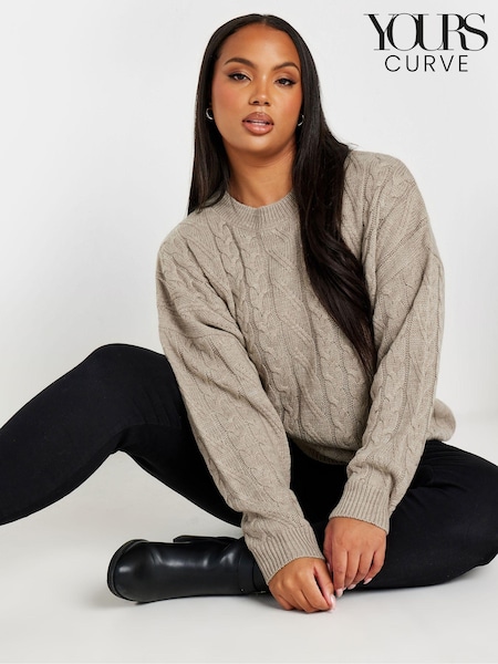 Yours Curve Cable Knitted Jumper (AK4596) | €49