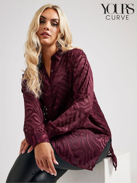 Yours Curve London Zebra Burn Out Shirt (AK4660) | €57