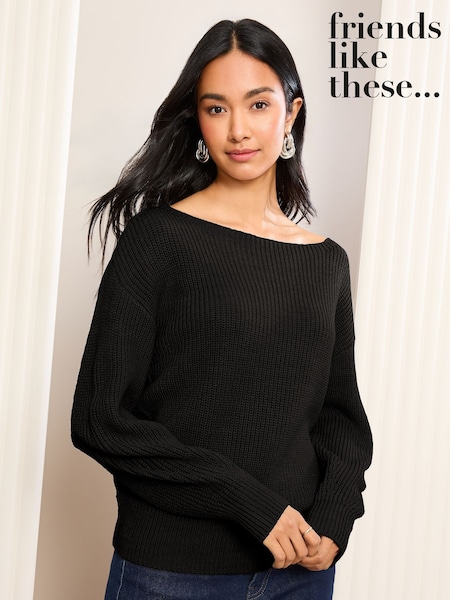 Friends Like These Off The Shoulder Jumper (AK4670) | 151 LEI
