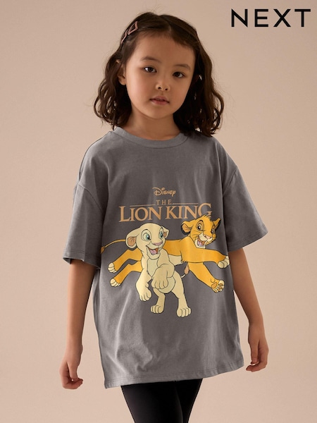 Charcoal Grey Oversized Lion King License 100% Cotton T-Shirt (3-16yrs) (AK4734) | €14 - €20