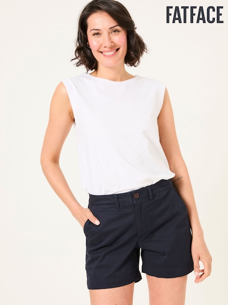 FatFace Padstow Navy Chino Shorts (AK4795) | ₪199