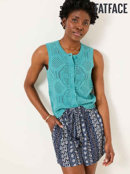 FatFace Indigo Blue Paisley Flippy Shorts (AK4797) | R$ 345