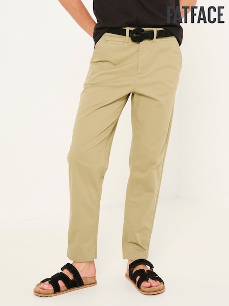FatFace Rye Khaki Green Chino Trousers (AK4800) | ₪249