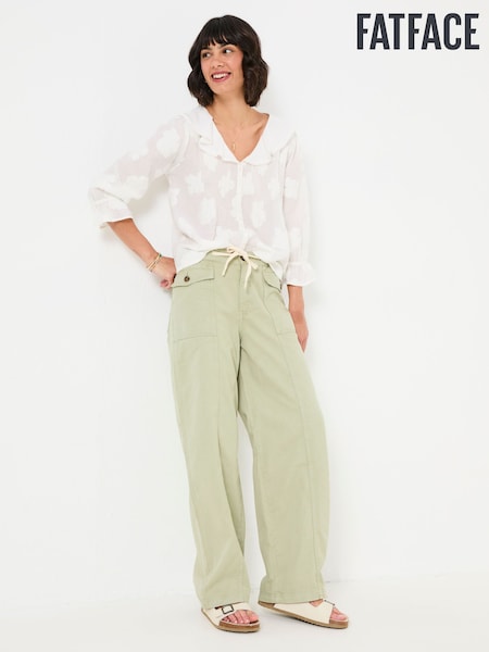 FatFace Henrietta Light Green Wide Leg Cargo Trousers (AK4823) | 3,545 UAH