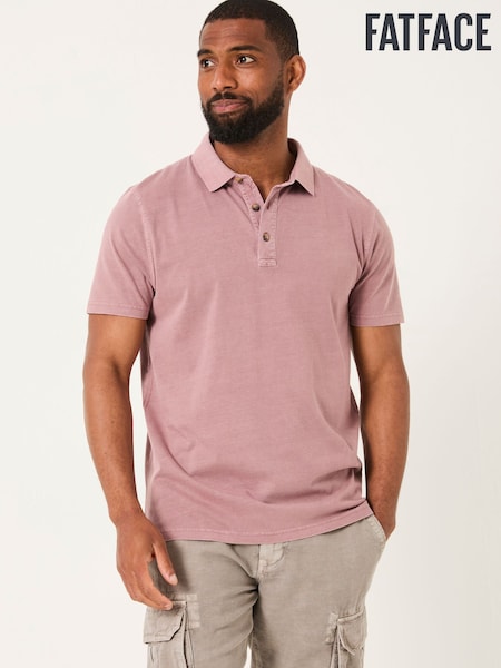 FatFace Stoke Heather Purple Short Sleeve Polo Shirt (AK4888) | R$ 290