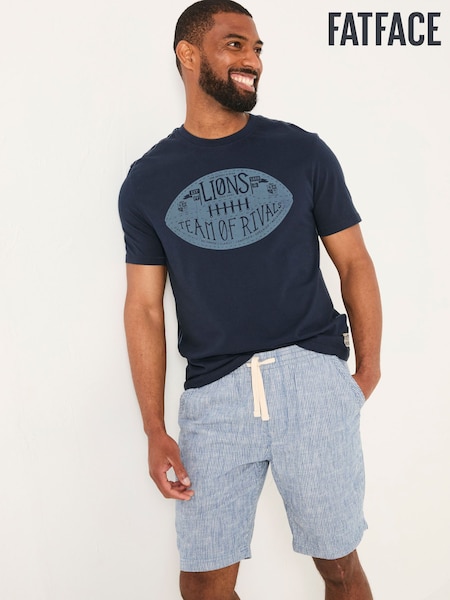 FatFace Navy Lions Tour Graphic Tshirt (AK4893) | €39