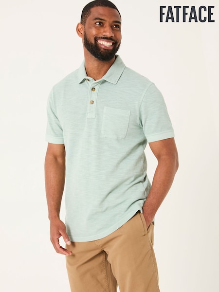 slub pique polo Light Blue Short Sleeve Slub Pique Polo (AK4903) | €42