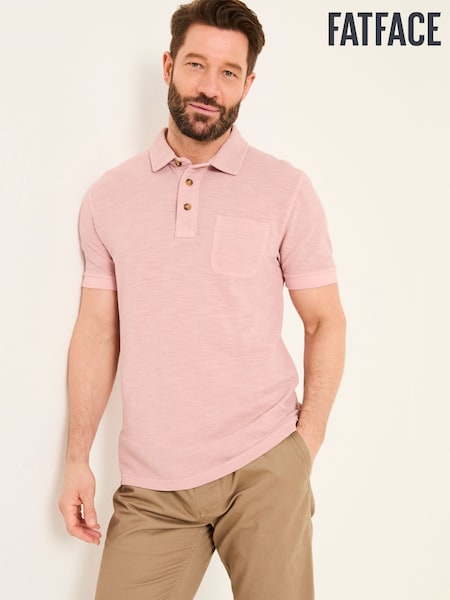 FatFace Blush Pink Short Sleeve Slub Pique Polo (AK4906) | €42