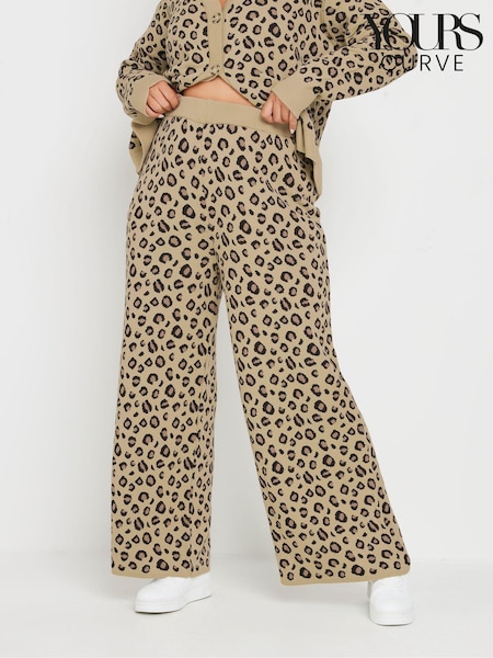 Yours Curve Natural Limited Animal Wide Leg Trousers (AK4997) | 1,983 UAH