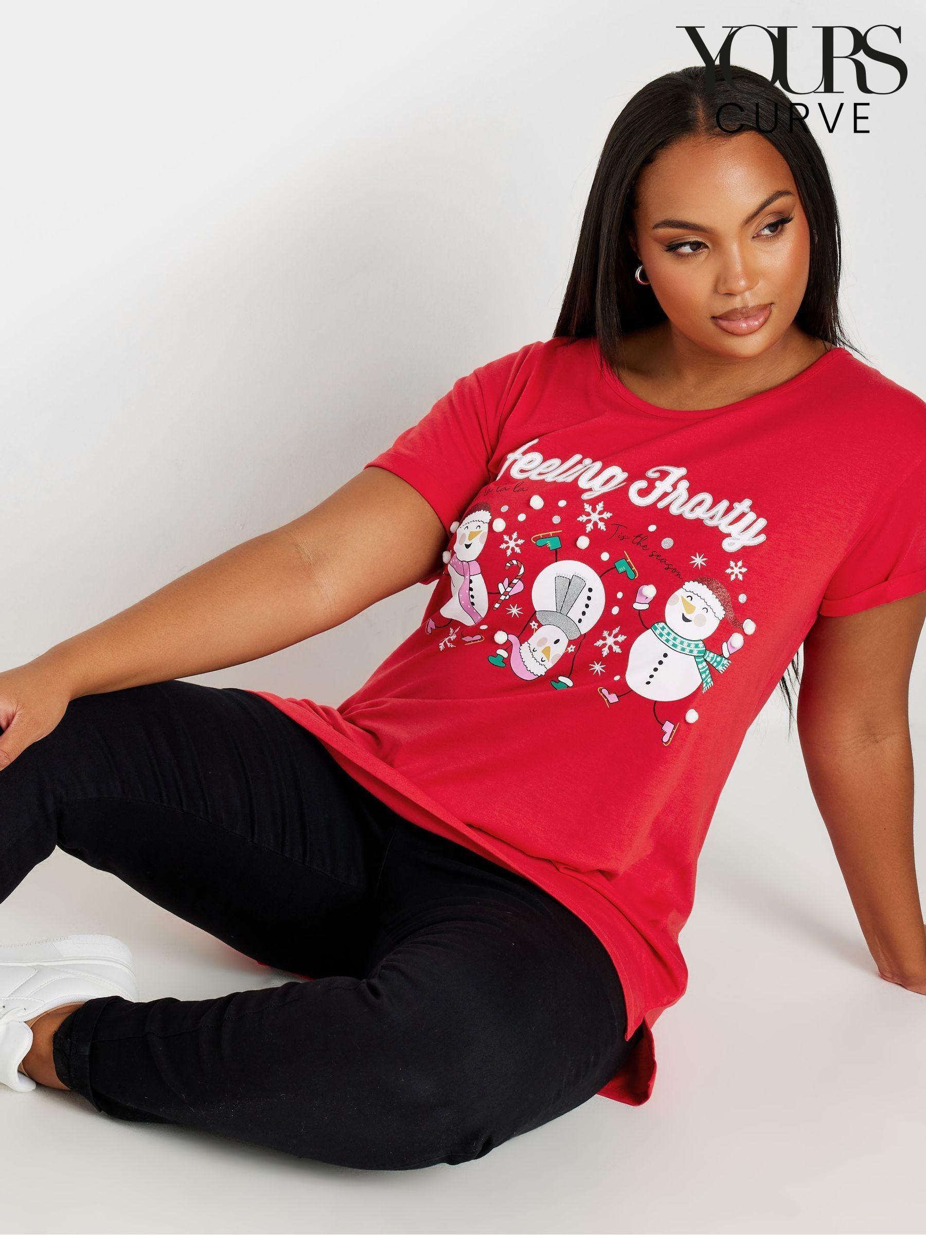 Women s T Shirts Christmas Novelty Short Sleeve Tops Next Oman