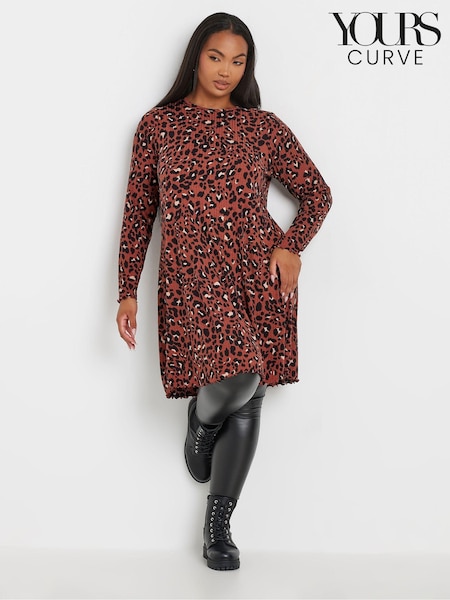 Yours Curve Red Lettuce Edge Tunic (AK5021) | €36