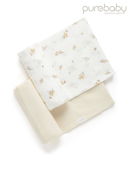 Naravni - Purebaby 100% Cotton Muslin Wraps 2 Pack (AK5078) | € 29