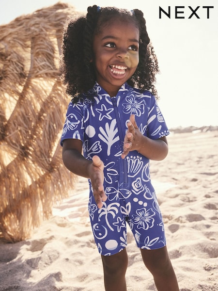 Cobalt Blue Sunsafe Swimsuit (3mths-10yrs) (AK5113) | €18 - €21