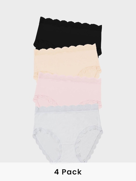 Stripe & Stare High Rise Knickers 4 Pack (AK5295) | €77