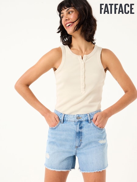 FatFace Rachel Natural Rib Vest (AK5303) | ₪98