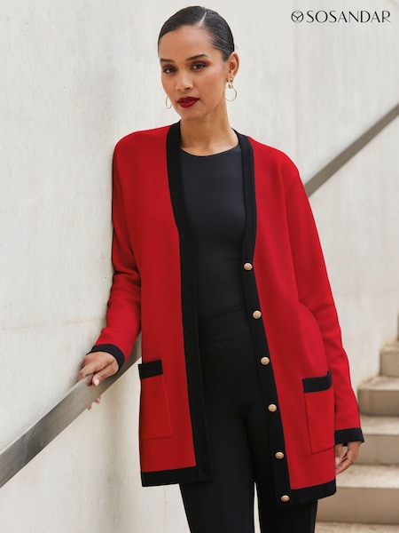 Sosandar Contrast Trim Cardigan (AK5347) | € 54