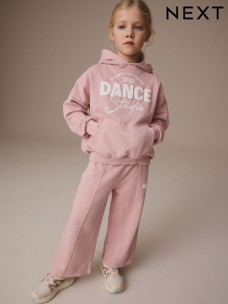 Pink Dance Hoodie And Wide Leg Joggers Set (3-16yrs) (AK5416) | €39 - €48