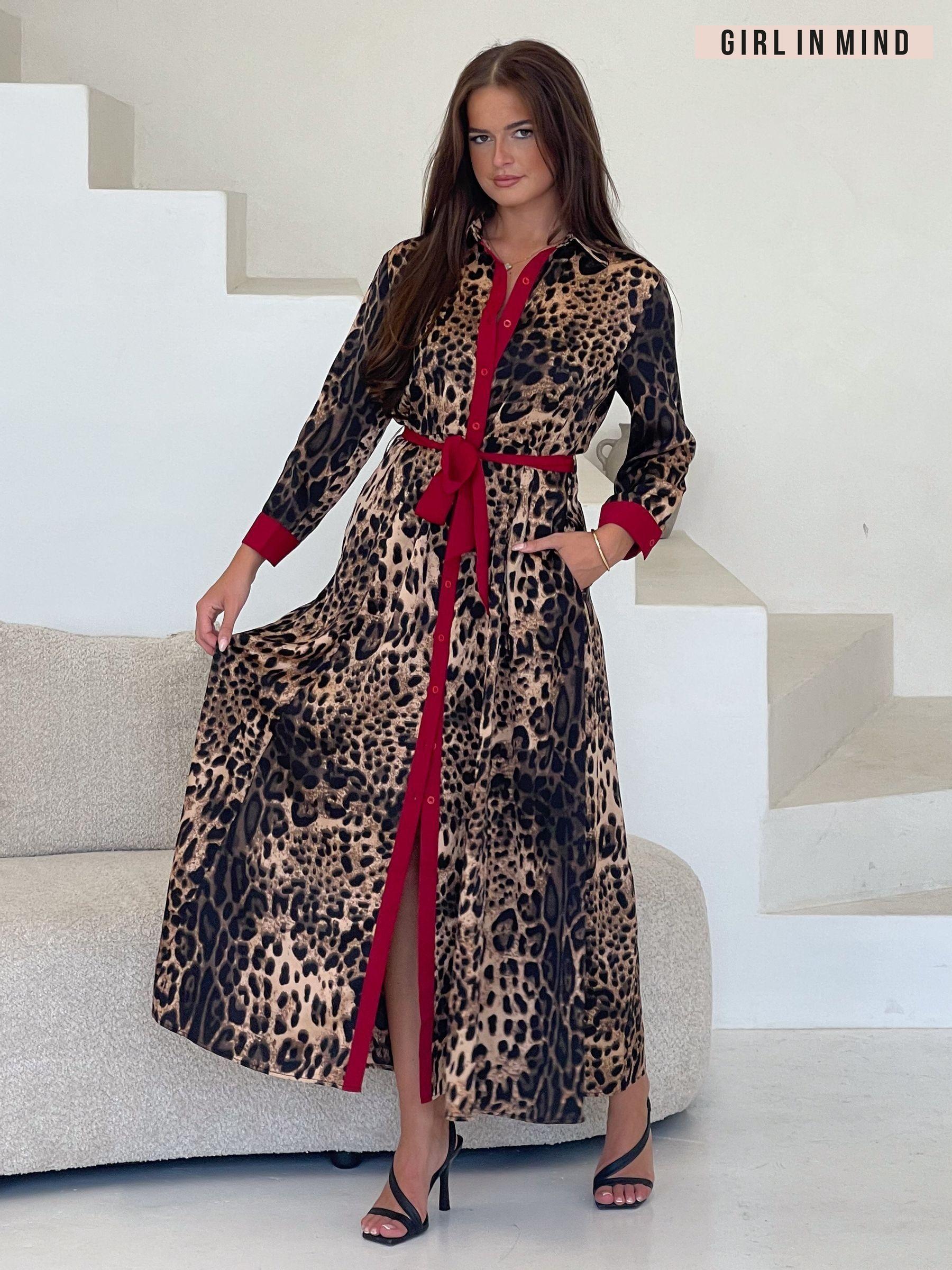 Women s Shirt Dress Partywear Animal Print Dresses Next Luxembourg