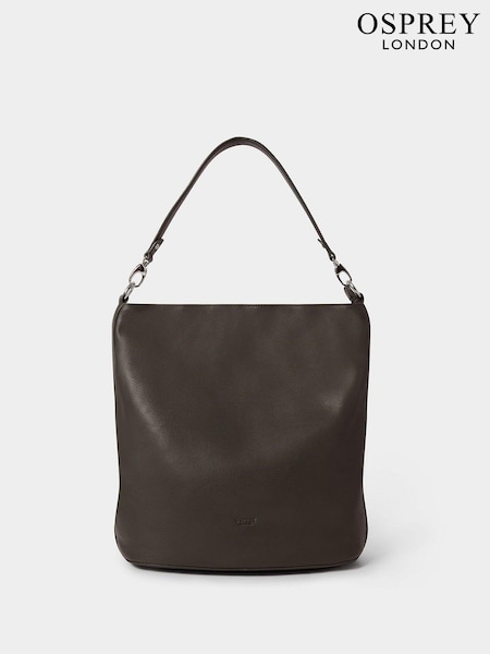 Maro - Osprey London The Kelso Large Leather Hobo Brown Bag (AK5546) | 1,378 LEI