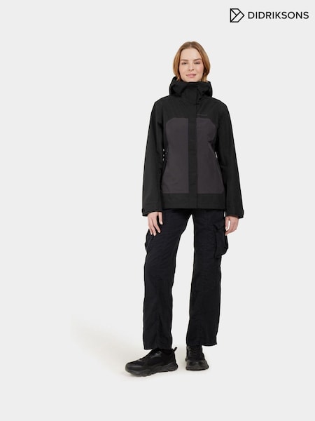 Didriksons Womens Grit Waterproof Black Jacket (AK5605) | €86