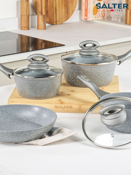 Salter 4 Piece Grey Marblestone Pan Set (AK5710) | €111