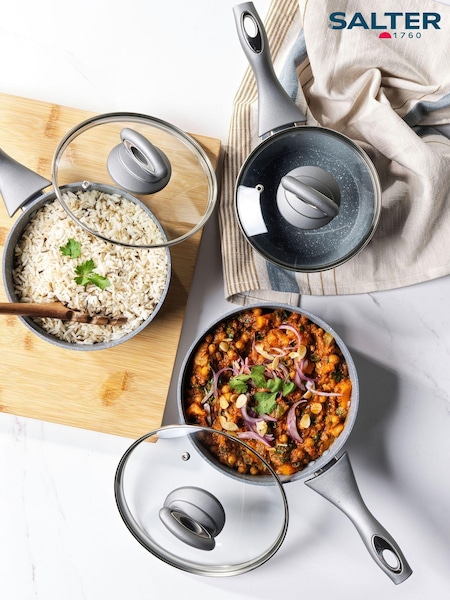 Salter 3 Piece Grey Marblestone Pan Set (AK5718) | €73