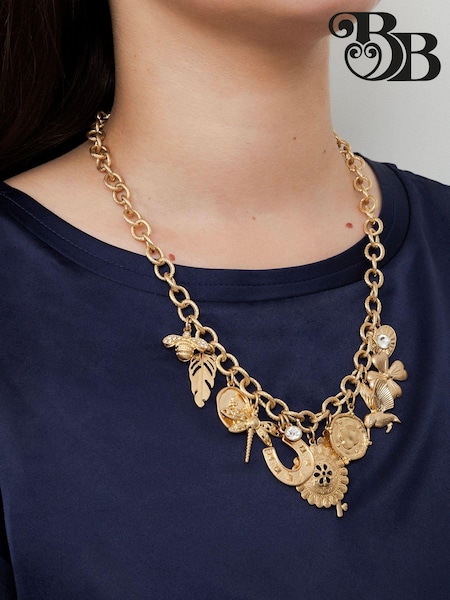 Bibi Bijoux Gold Tone Vintage Charm Statement Necklace (AK5743) | 27 €