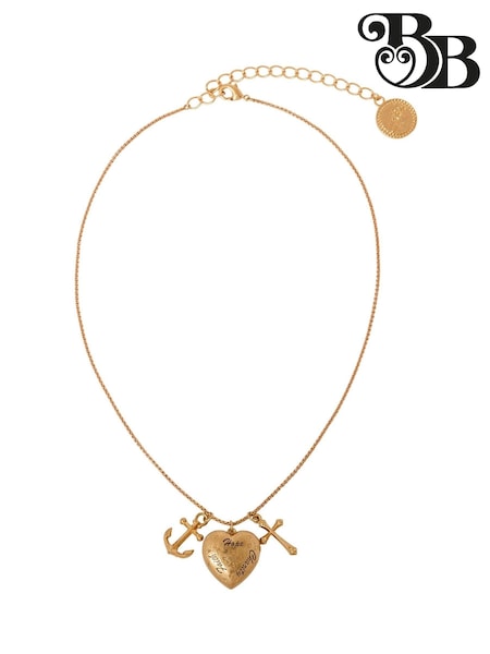 Bibi Bijoux Faith Hope and Charity Heart Locket Necklace (AK5749) | AED78