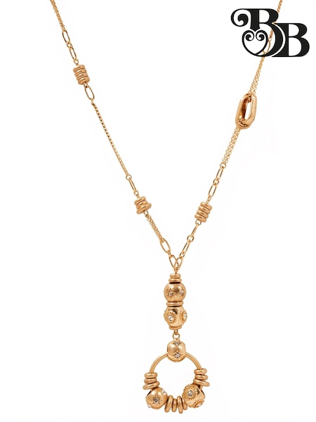 Guld - Bibi Bijoux Vintage Charm Long Pendant Necklace (AK5767) | kr740
