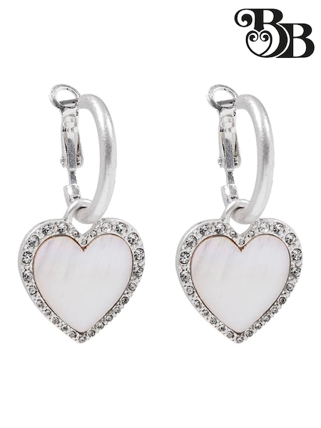 Bibi Bijoux Silver Tone A Love Story Heart Earrings (AK5768) | 104 LEI
