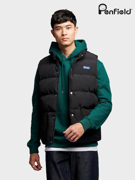 Penfield Black Penfield Mens Outback Gilet (AK5826) | €166
