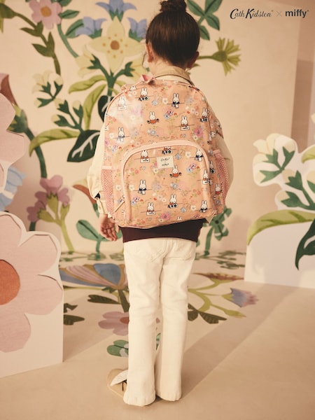 Cath Kidston Coral Pink Miffy Kids Large Canvas Backpack (AK5851) | €64