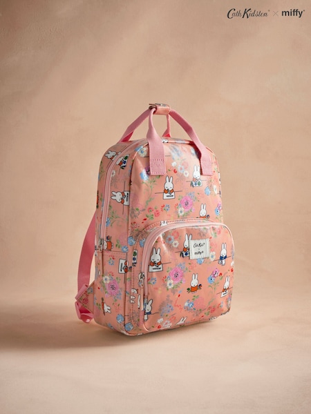 Cath Kidston Coral Pink Miffy Kids Medium Canvas Backpack (AK5856) | €52