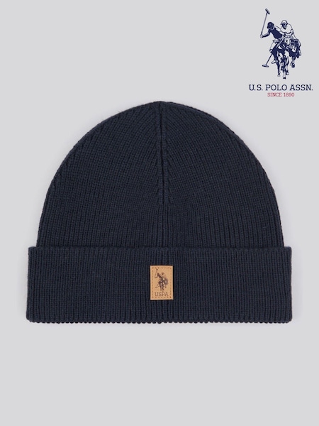 U.S. Polo Assn. Blue Signature Knit Winter Beanie (AK5915) | ₪101