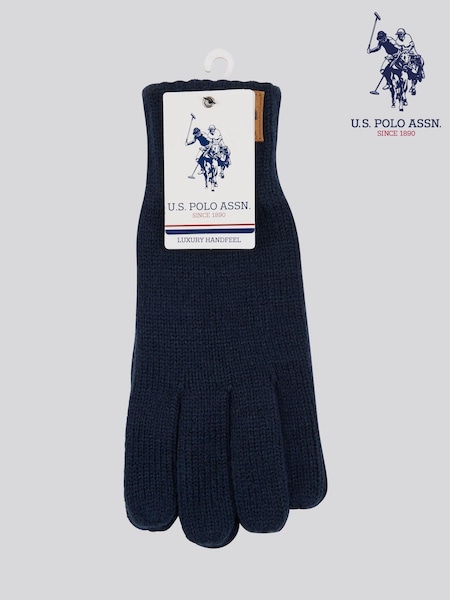 Azul - U.s. Polo Assn. Winter Classic Knit Gloves (AK5937) | 35 €