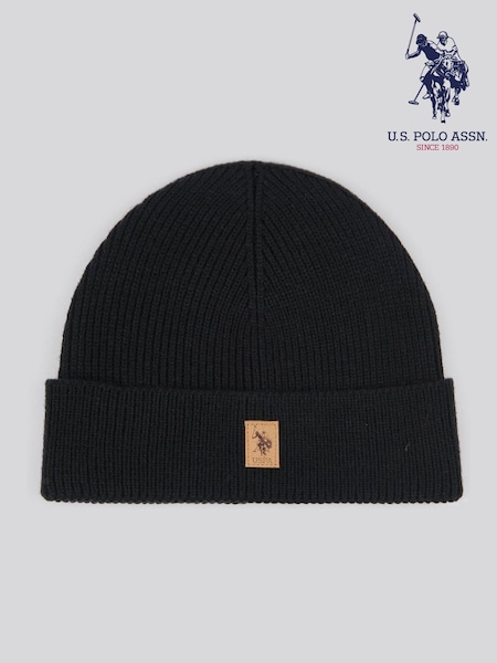 U.S. Polo Assn. Black Signature Knit Winter Beanie (AK5941) | €26