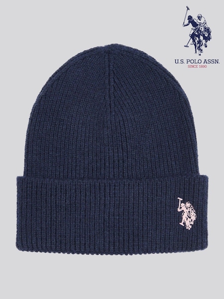 U.S. Polo Assn. Blue Double Horsemen Knit Winter Beanie (AK6002) | €28