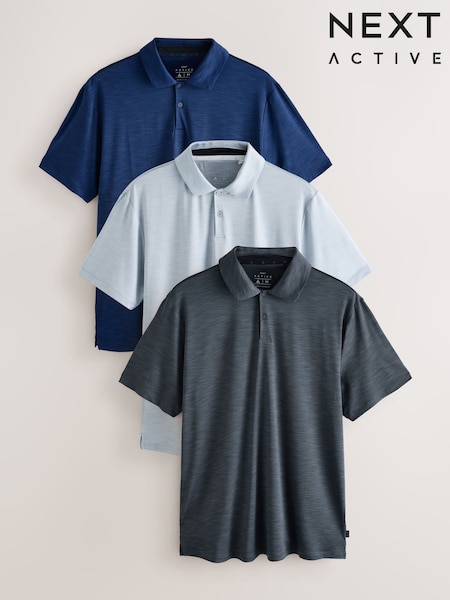 Multi Active Golf Mesh Training Polo Tops 3 Pack (AK6004) | €74