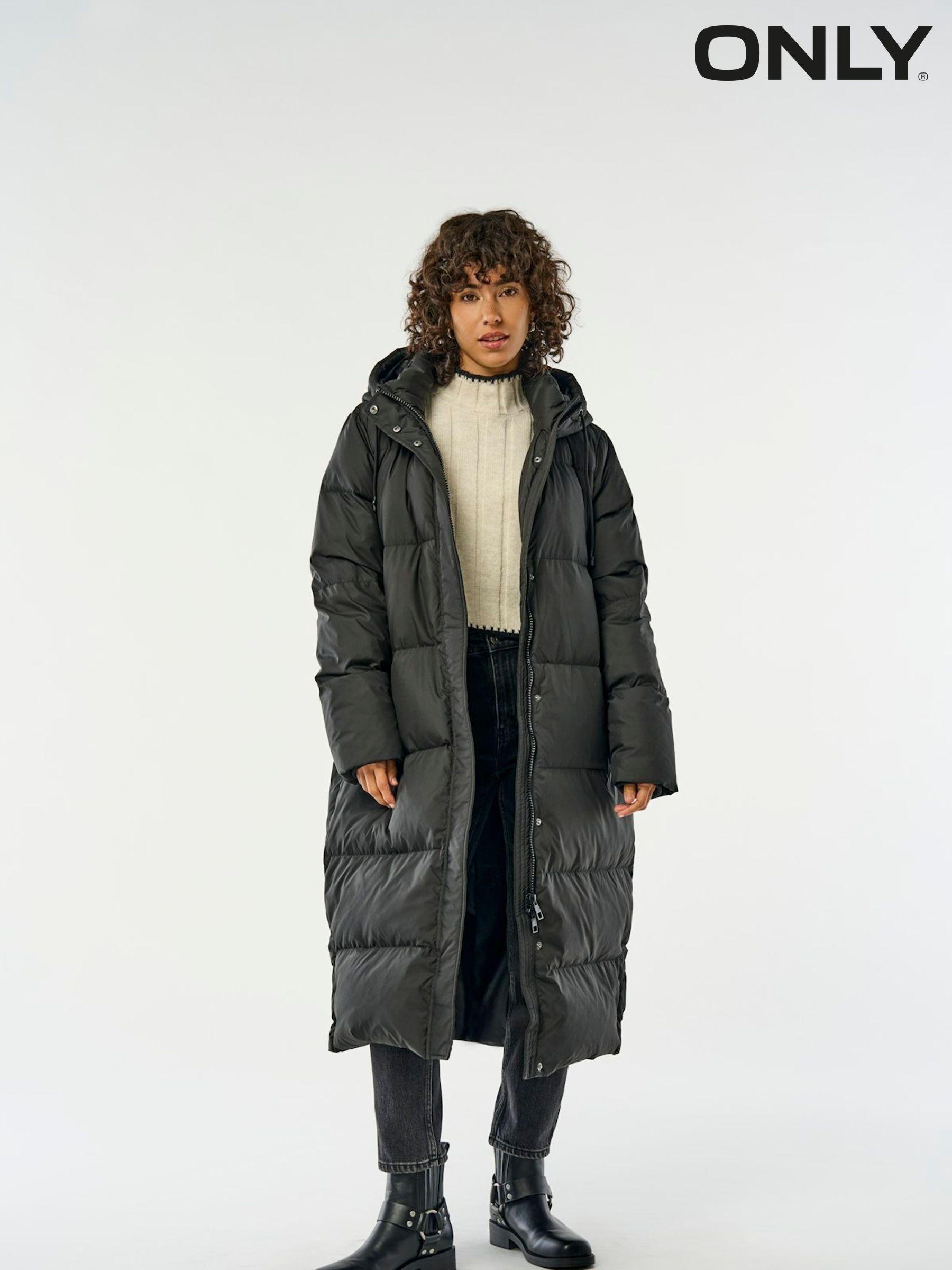 Only Black Parka Long Coats Next Luxembourg