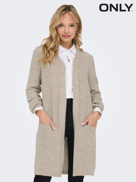 Naravni - ONLY Cosy Long Knitted Open Cardigan (AK6074) | € 47