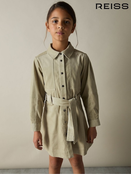 Reiss Mara Corduroy Belted Long-Sleeve Dress (AK6100) | 120 €