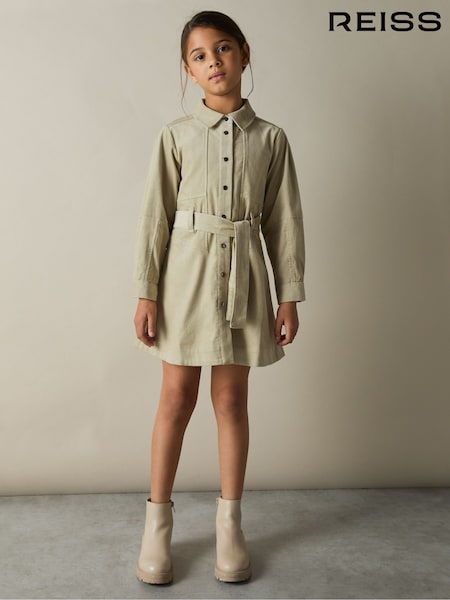 Reiss Mara Corduroy Belted Long-Sleeve Dress (AK6107) | 95 €