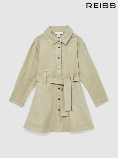 Reiss Mara Corduroy Belted Long-Sleeve Dress (AK6132) | 120 €