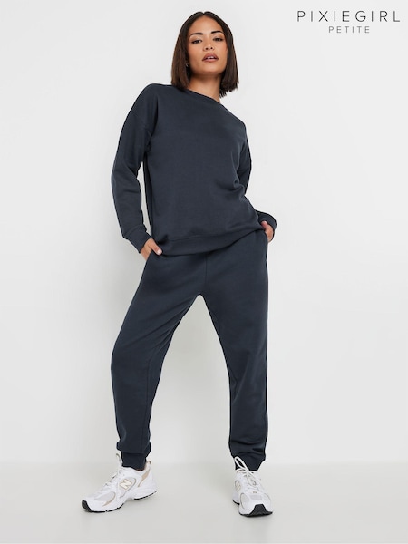 Blau - PixieGirl Jogginghose in Kurzgröße mit Bündchen (AK6329) | 34 €