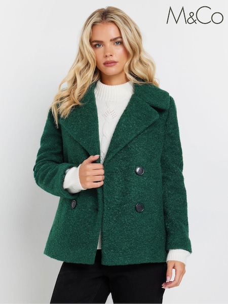 M&Co Green Petite Pea Jacket (AK6349) | €83