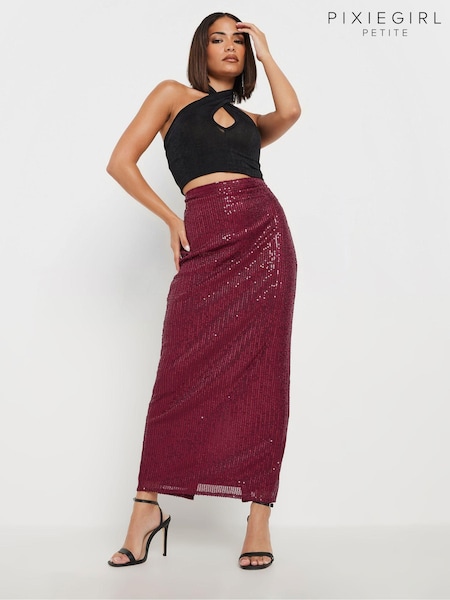 PixieGirl Petite Sequin Maxi Skirt (AK6370) | 163 LEI