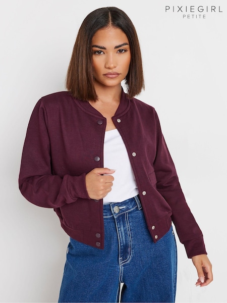 PixieGirl Petite Red Sweat Bomber Jacket (AK6390) | €38