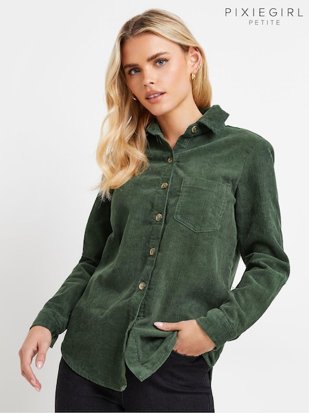 PixieGirl Petite Green 100% Cotton Corduroy Shirt (AK6404) | 2,043 UAH