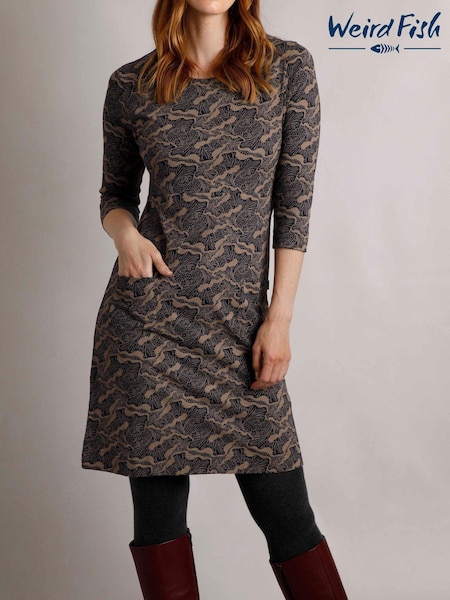 Maro - Rochie din jerseu cu imprimeu Weird Fish Starshine (AK6604) | 208 LEI